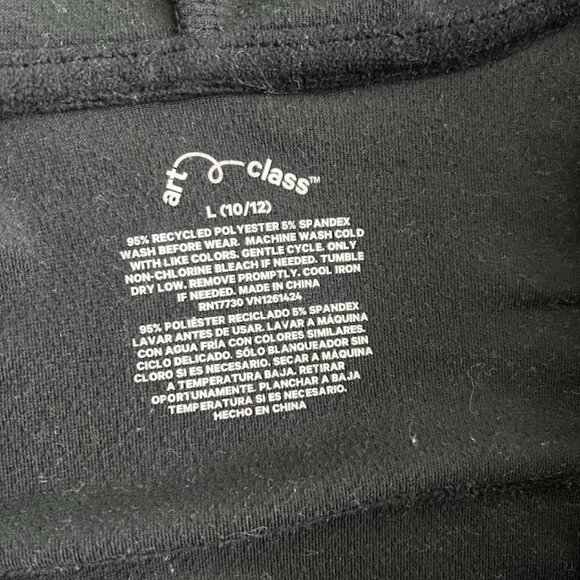 Art Class Black Full Zip Front Velour Hoodie Hooded Sweatshirt Size Large 10/12 - Picture 12 of 12